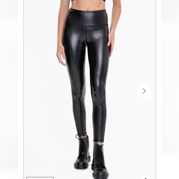 Mono B High Waist Faux Leather Leggings women's size 1X new with tag - Picture 1 of 5